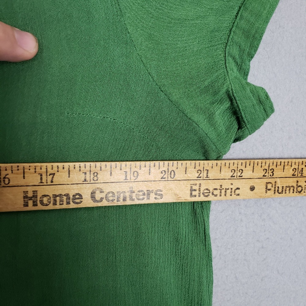 ModCloth All About Scallops Collared Button Down Kelly Green Ric Rac Trim Funky - Picture 4 of 8